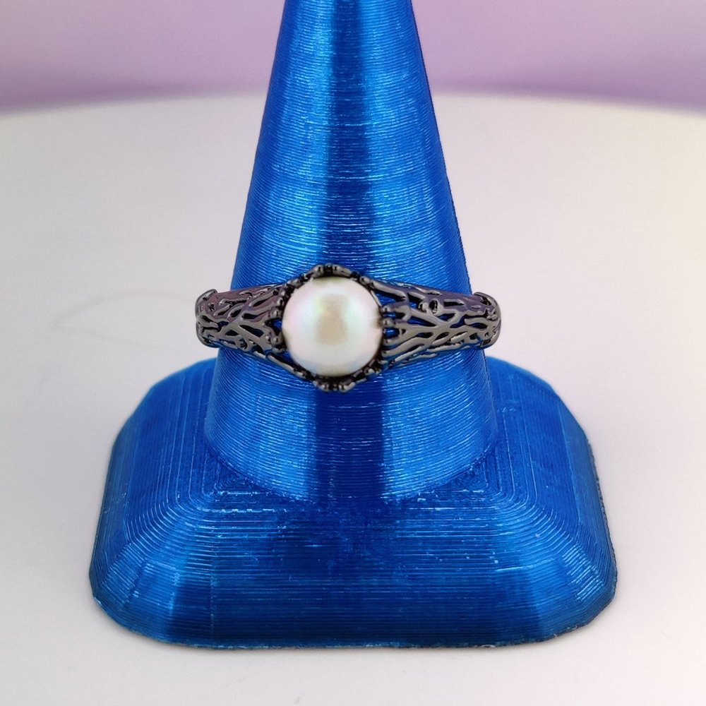 Dark Mermaid Pearl Ring Size 9 - Fragrant Jewels